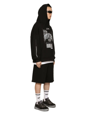 JERSEY HOODIE WITH DGVIB3 PRINT