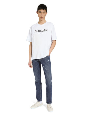 COTTON T-SHIRT WITH DOLCE&GABBANA LOGO