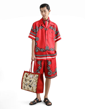 SILK SHIRT WITH BANDANNA PRINT