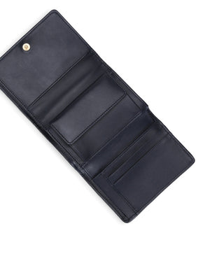 SMALL CONTINENTAL DEVOTION WALLET IN PATCHWORK DENIM