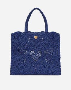 LARGE CORDONETTO LACE SHOPPER