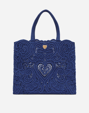 LARGE CORDONETTO LACE SHOPPER