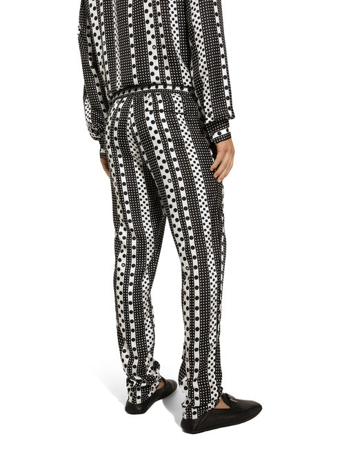 PRINTED SILK PAJAMA PANTS