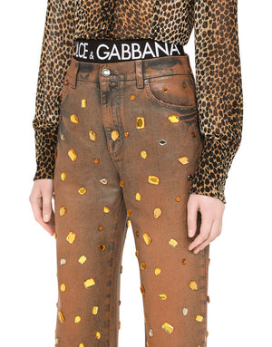 JEANS WITH RHINESTONE DETAILS