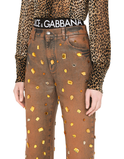 JEANS WITH RHINESTONE DETAILS