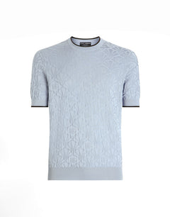 SILK CREWNECK PULLOVER WITH LOGO