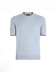 SILK CREWNECK PULLOVER WITH LOGO