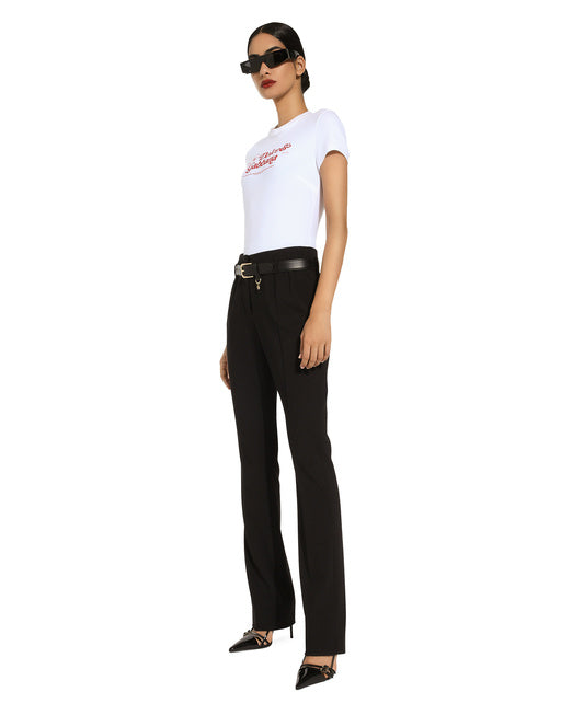JERSEY T-SHIRT WITH DOLCE&GABBANA PRINT