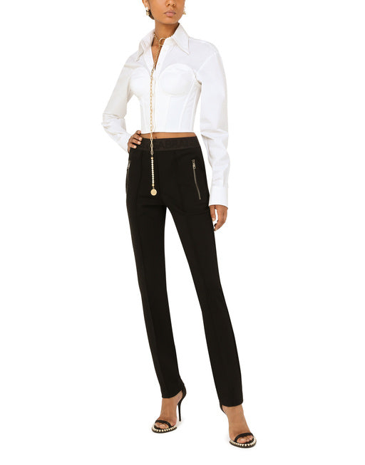 POPLIN BUSTIER SHIRT