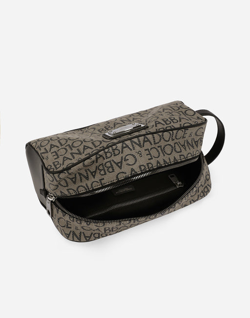 COATED JACQUARD TOILETRY BAG