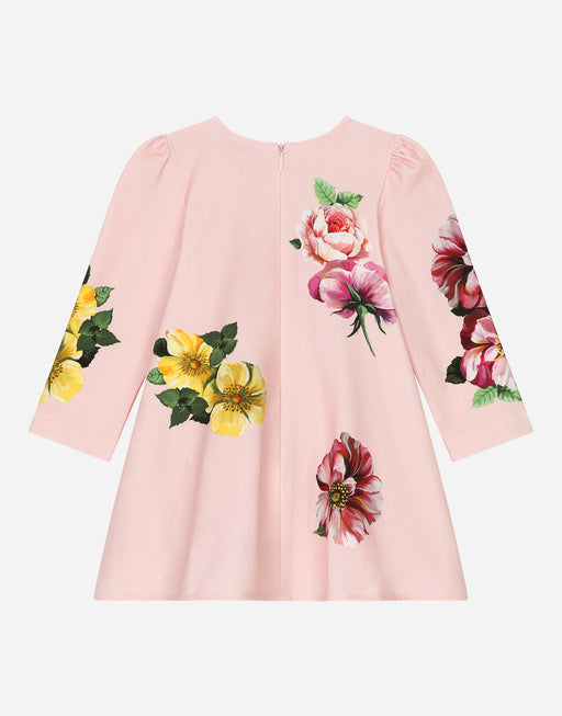 INTERLOCK DRESS WITH BLOOMERS AND CAMELLIA PRINT