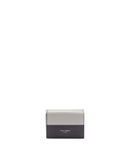 WALLET IN BICOLOUR CALF LEATHER WITH HEAT-PRESSED LOGO