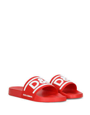 RUBBER BEACHWEAR SLIDERS WITH DG LOGO