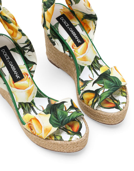PRINTED CHARMEUSE WEDGE