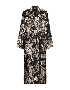 FLORAL-PRINT SILK TWILL ROBE