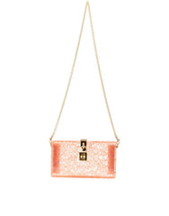 DOLCE BOX CLUTCH IN PLEXIGLASS AND LACE