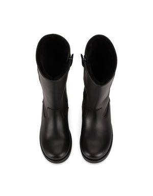 CALFSKIN BOOTS WITH EMBOSSED DG LOGO