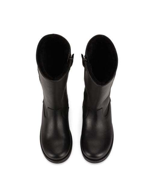 CALFSKIN BOOTS WITH EMBOSSED DG LOGO