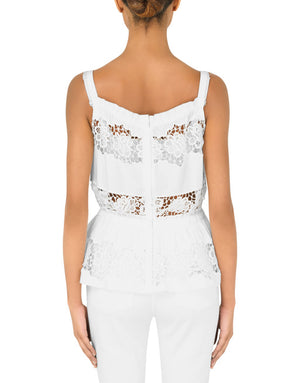POPLIN TOP WITH OPENWORK EMBROIDERY