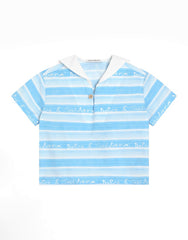 STRIPED-PRINT POPLIN SHIRT