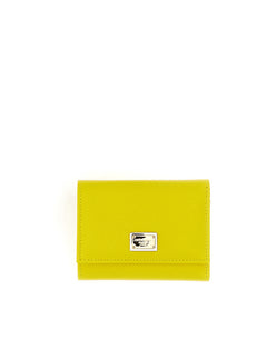 SMALL DAUPHINE CALFSKIN CONTINENTAL WALLET WITH PLATE DETAIL