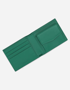 CALFSKIN BIFOLD WALLET WITH LOGO