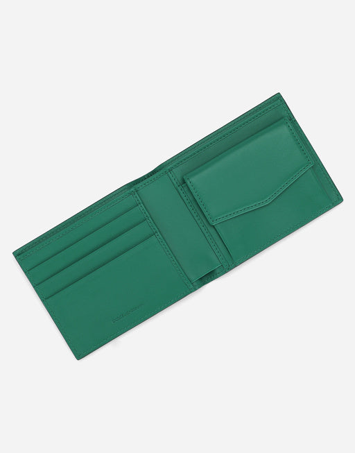CALFSKIN BIFOLD WALLET WITH LOGO