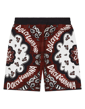 JERSEY SHORTS WITH BANDANNA PRINT