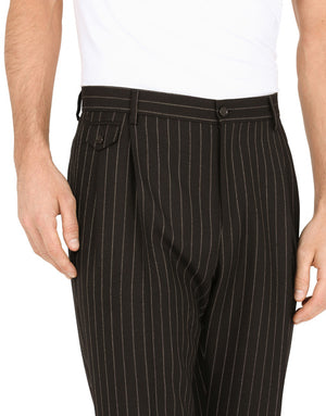 PINSTRIPE WOOL PANTS