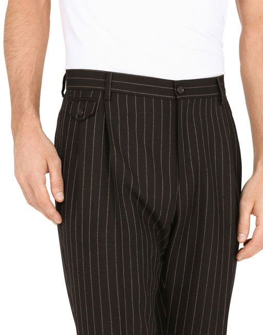 PINSTRIPE WOOL PANTS