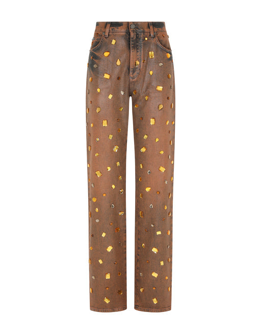 JEANS WITH RHINESTONE DETAILS