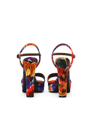BROCADE PLATFORM SANDALS