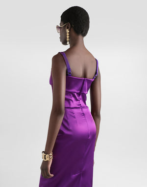 FITTED SATIN DRESS