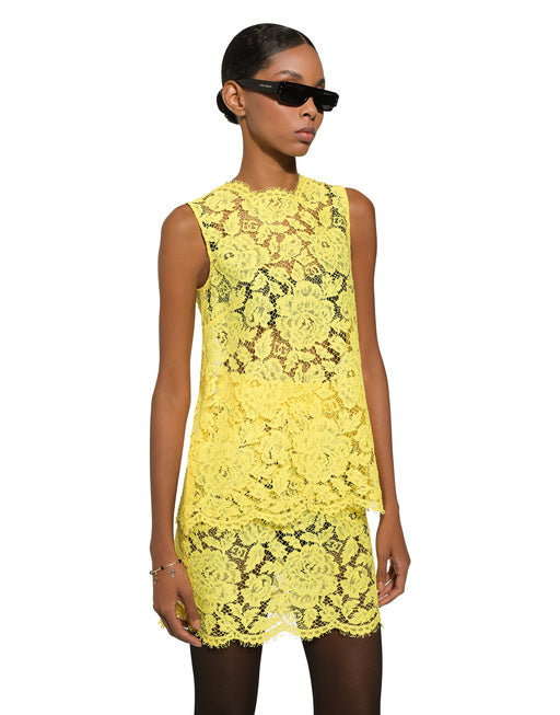 CORDONETTO FLORAL LACE TOP