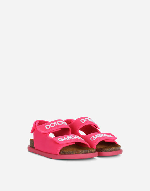 TECHNICAL FABRIC SANDALS WITH LOGO EMBROIDERY