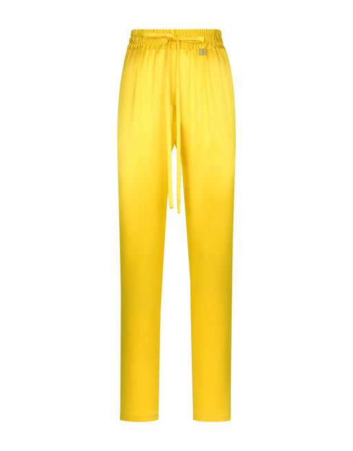 SILK CREPE PANTS WITH ELASTICATED WAISTBAND