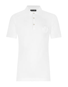 COTTON POLO-SHIRT WITH DG LOGO EMBROIDERY