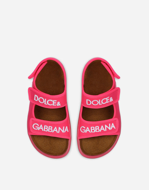 TECHNICAL FABRIC SANDALS WITH LOGO EMBROIDERY