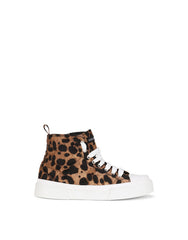 PORTOFINO HIGH-TOP SNEAKERS IN LEOPARD-PRINT NYLON