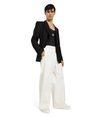 SAILOR-STYLE STRETCH COTTON PANTS