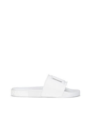 RUBBER BEACHWEAR SLIDES WITH DG MILLENNIALS LOGO