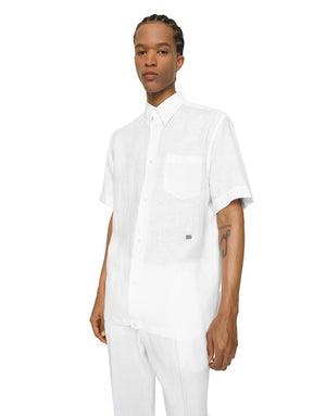 LINEN HAWAIIAN SHIRT WITH DG HARDWARE
