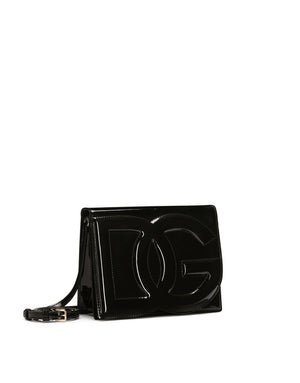 PATENT LEATHER DG LOGO BAG CROSSBODY BAG