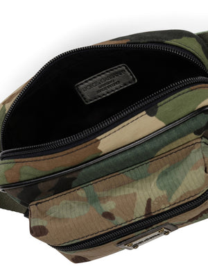 NYLON BELT BAG WITH CAMOUFLAGE PRINT