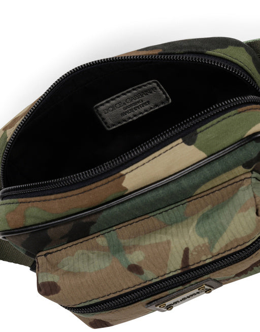 NYLON BELT BAG WITH CAMOUFLAGE PRINT