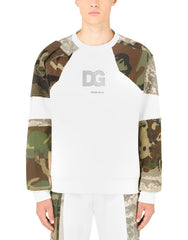 CAMOUFLAGE PATCHWORK SWEATSHIRT WITH DG LOGO