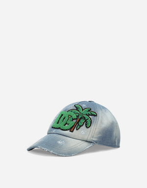 DENIM HAT WITH PEAK AND DG LOGO