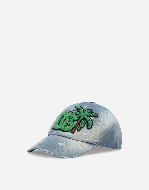 DENIM HAT WITH PEAK AND DG LOGO