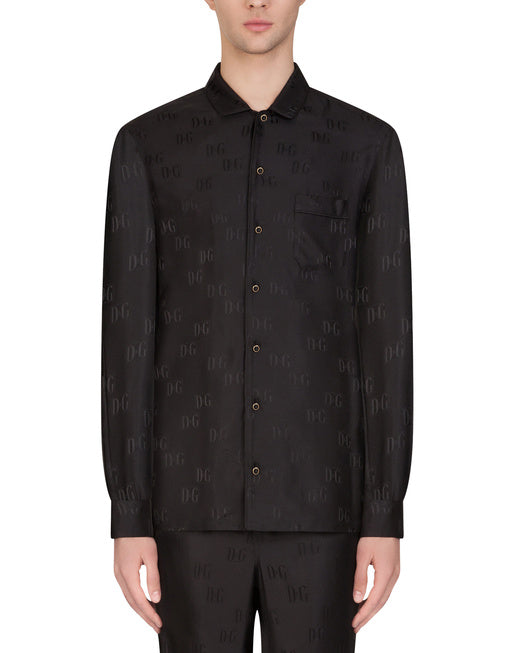 DG SILK JACQUARD PAJAMA SHIRT