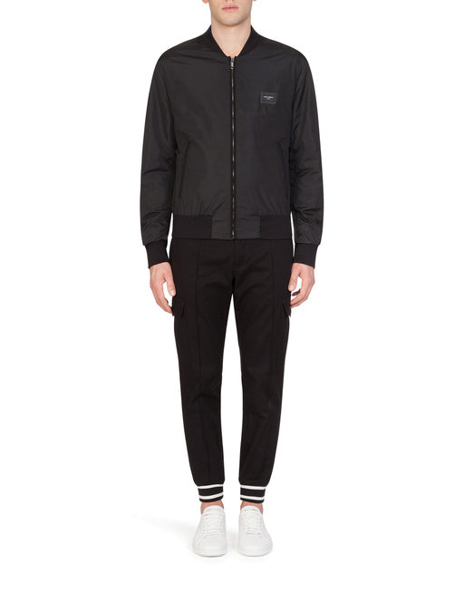 NYLON JACKET WITH BRANDED TAG